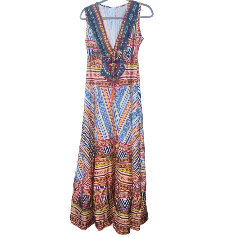 Multicolor Bohemian Maxi Dress